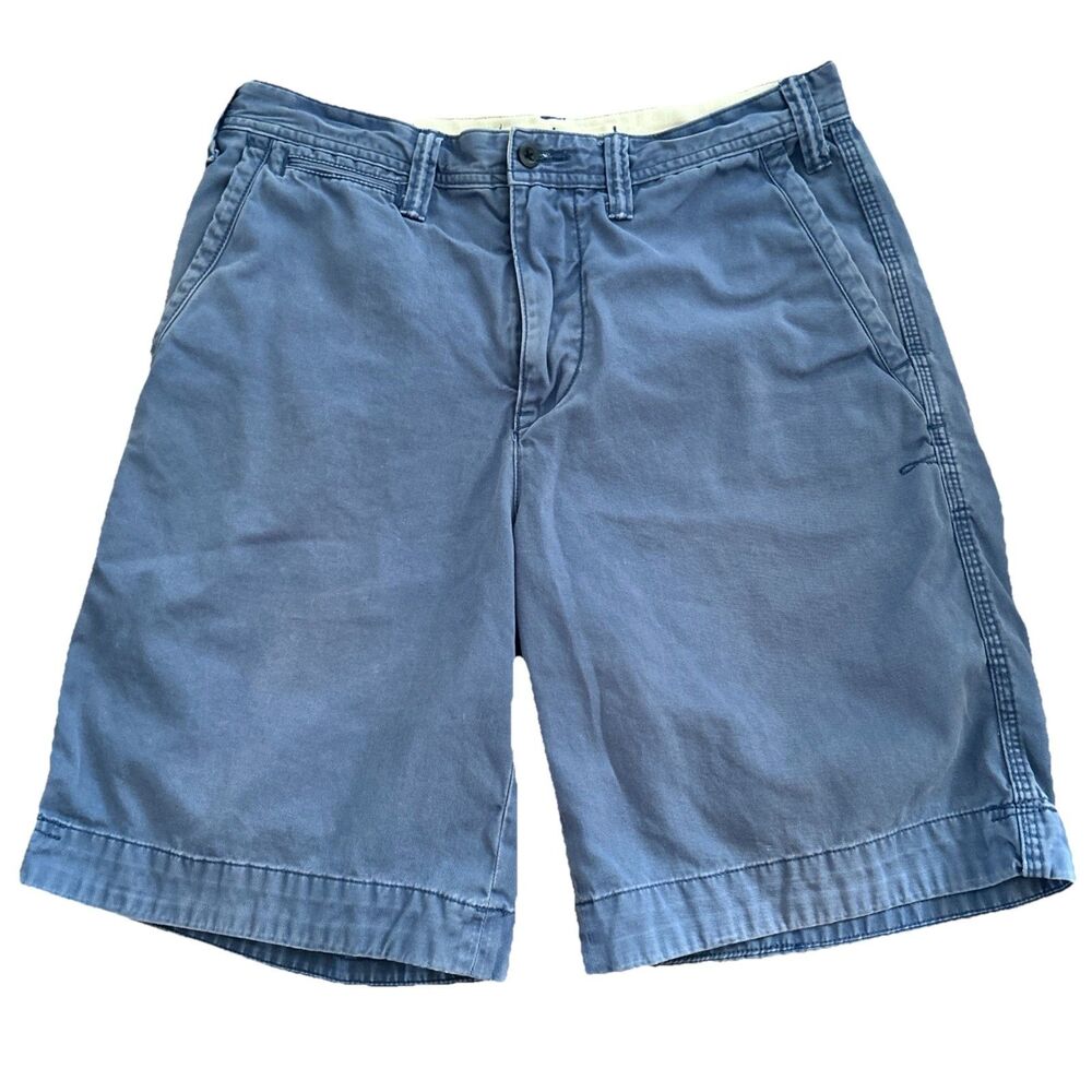 Polo‎ Ralph Lauren Relaxed Fit Men’s Size 31 Blue Canvas Chino Shorts 10” Inseam